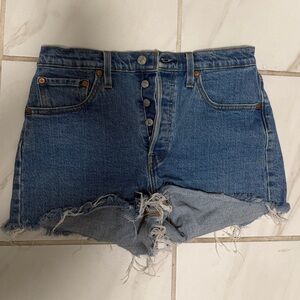 Levi's Distressed Blue Jean Shorts